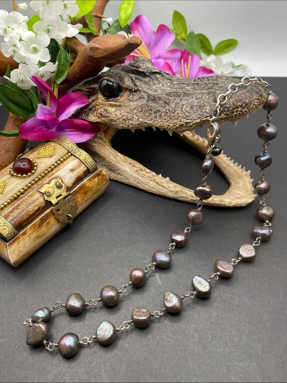 Silpada peacock pearl necklace 925 A51